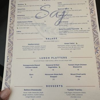 Saj - Lunch menu - Mediterranean Near Me - New Orleans, Louisiana