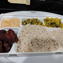 Meals(pineapple pachadi, beans thoran, aviyal) with Malabar chicken fry