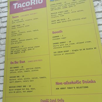 TacoRio - Menu - Tacos Near Me - Chicago, Illinois TacoRio - Menu - Tacos Near Me - Chicago, Illinois