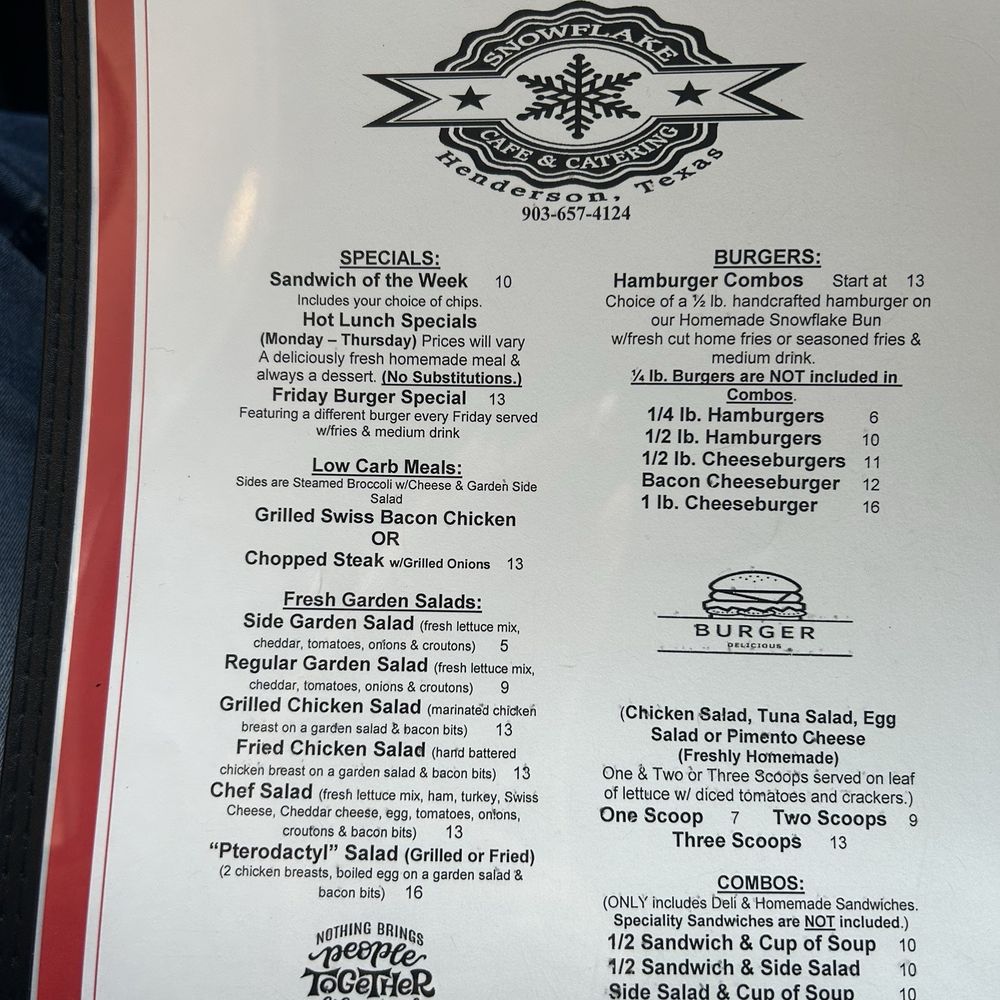 Snowflake Bakery & Deli - Lunch menu - Bakeries Near Me - Henderson, Texas Snowflake Bakery & Deli - Lunch menu - Bakeries Near Me - Henderson, Texas