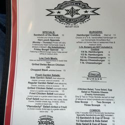 Snowflake Bakery & Deli - Lunch menu