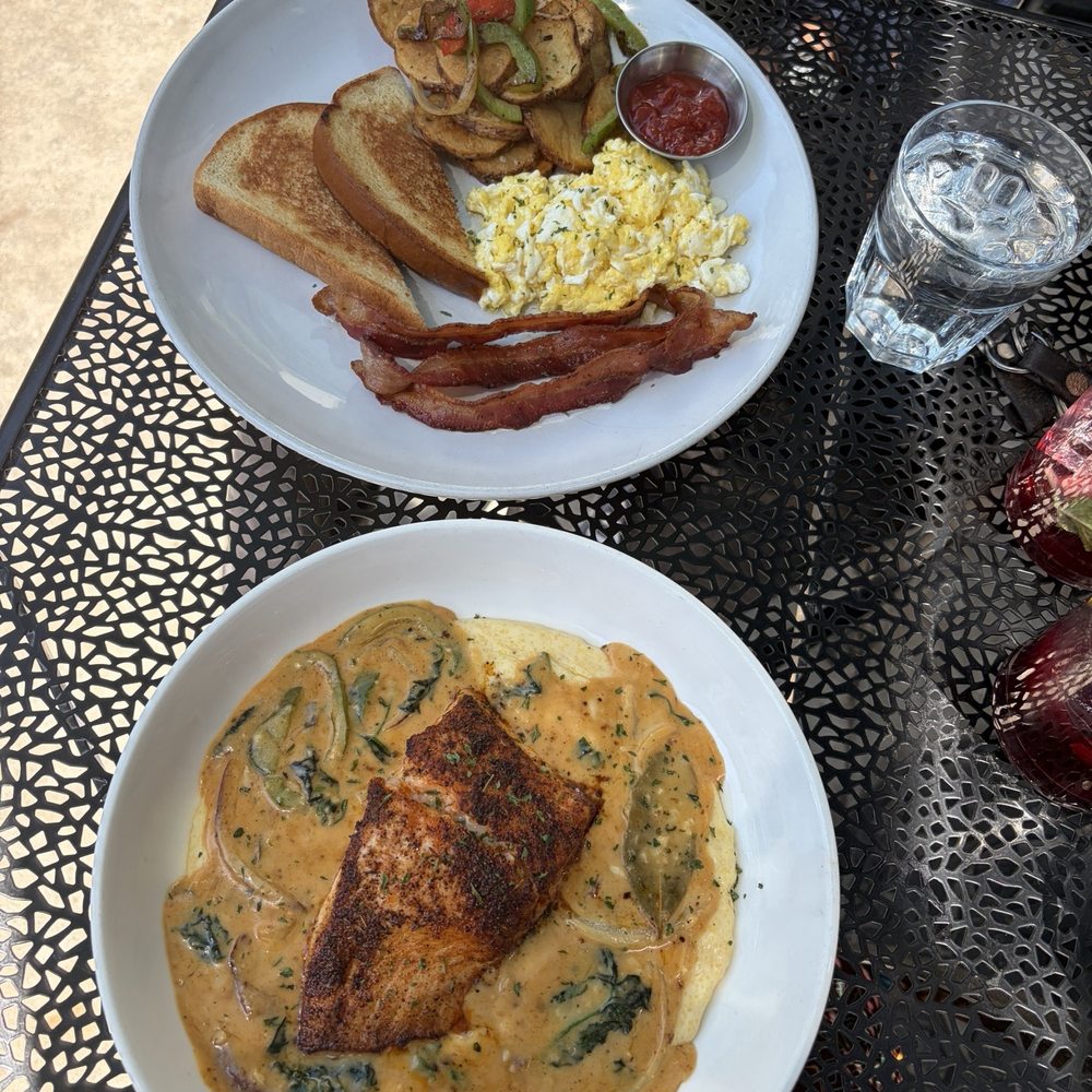 Poach Social - SALMON POLENTA POACH SOCIAL COMBO - Breakfast & Brunch Near Me - Atlanta, Georgia
