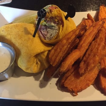 Stella's 97 - Club wrap and sweet potato fries - American Near Me - Forest Lake, Minnesota Stella's 97 - Club wrap and sweet potato fries - American Near Me - Forest Lake, Minnesota