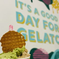 Lamonte Gelato - Two Scoop Cup w/ Matcha Coconut & Olive Oil/Fig