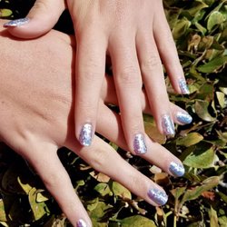 Nails By Shanna - Shellac (gel polish) with holo foiling.