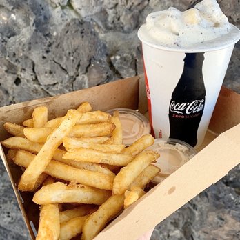 Purple Turtle - Small French Fries and small banana Oreo Shake - Burgers Near Me - Pleasant Grove, Utah