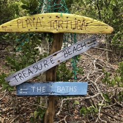 Culebrita Beach - They have directions signs with the estimate time to each location
