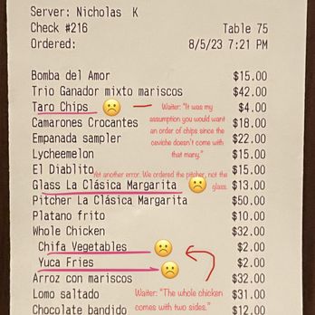 Limón - SO many hidden or erroneous charges =( - Peruvian Near Me - Mountain View, California Limón - SO many hidden or erroneous charges =( - Peruvian Near Me - Mountain View, California