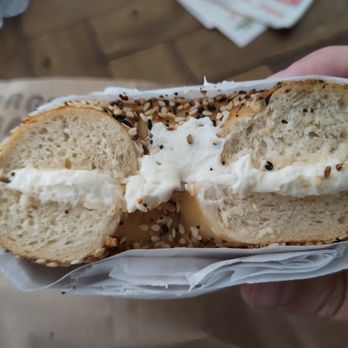 Forgotten Bakery - Everything bagel ratio of bagel to cream cheese - Bakeries Near Me - Sacramento, California Forgotten Bakery - Everything bagel ratio of bagel to cream cheese - Bakeries Near Me - Sacramento, California