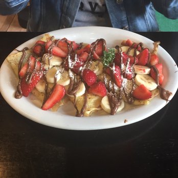 Stacks Pancake House - My wife ordered the strawberry banana crepe . It was more than enough and was served with lots of strawberries . - Breakfast & Brunch Near Me - Dana Point, California Stacks Pancake House - My wife ordered the strawberry banana crepe . It was more than enough and was served with lots of strawberries . - Breakfast & Brunch Near Me - Dana Point, California
