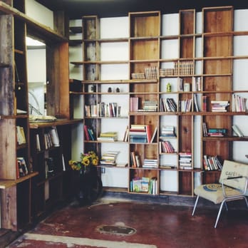Cathedral Coffee - Amazing recycled wood book shelf!! - Coffee & Tea Near Me - Portland, Oregon Cathedral Coffee - Amazing recycled wood book shelf!! - Coffee & Tea Near Me - Portland, Oregon