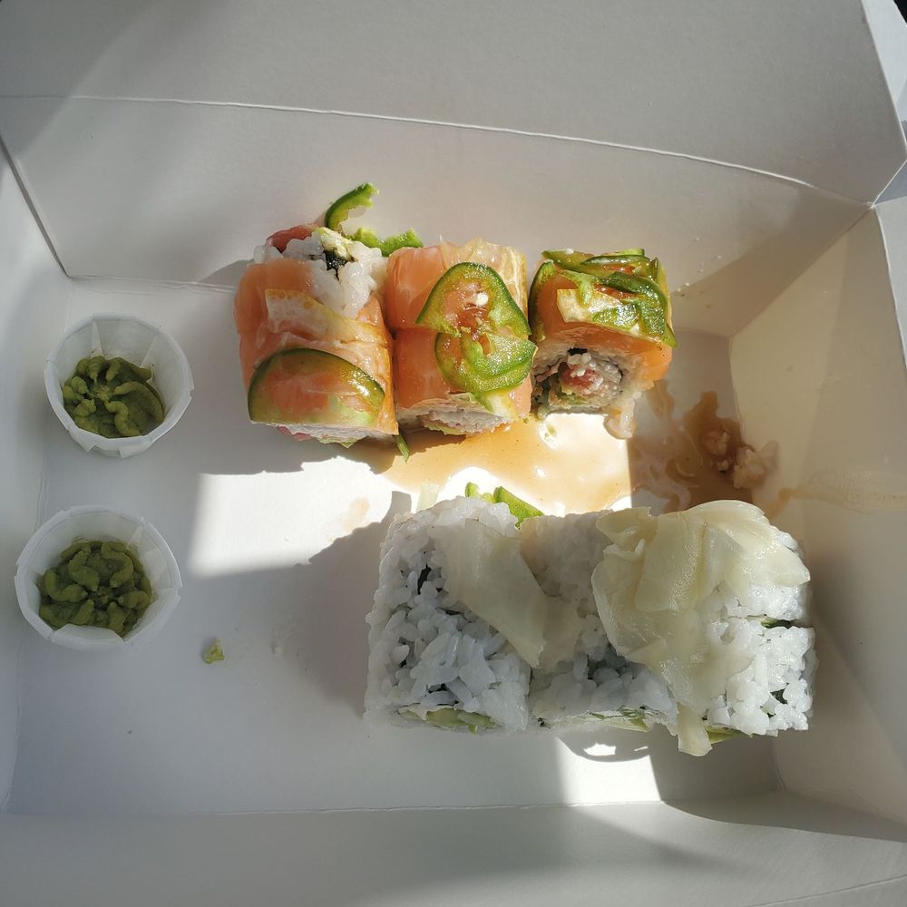 Rogue Sushi - Just got me a millie and Argo roll and some seaweed salad. Pretty good! - Sushi Bars Near Me - Grants Pass, Oregon