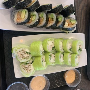 Sushi Boss - Top: Create Your Own Roll - SEAWEED Wrap: spicy shrimp, double avocado, cream cheese Bottom: Tastes like Chicken Roll - Sushi Bars Near Me - Indianapolis, Indiana Sushi Boss - Top: Create Your Own Roll - SEAWEED Wrap: spicy shrimp, double avocado, cream cheese Bottom: Tastes like Chicken Roll - Sushi Bars Near Me - Indianapolis, Indiana