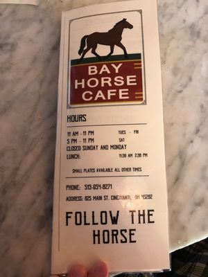 Menu photo 5 Bay Horse Cafe Cincinnati, OH