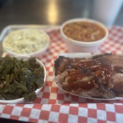 Southport Smoke House - Brisket Plate with 2 Sides, Potato Salad, Collards and Brunswick stew