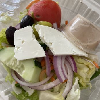 Olympic Cafe - Salad that comes with the Gyro and Beef Kabob Plate - Mediterranean Near Me - San Diego, California Olympic Cafe - Salad that comes with the Gyro and Beef Kabob Plate - Mediterranean Near Me - San Diego, California