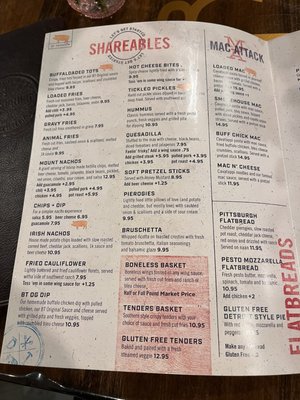 Menu photo 4 Bigham Tavern Pittsburgh, PA