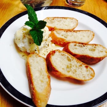 Bea - Ricotta & honey served with bread (delicious) I don't usually like honey but this was not an overwhelming flavored honey - Cocktail Bars Near Me - New York, New York