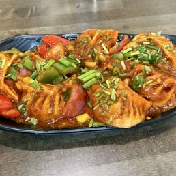 Chili Momo (chicken): best ever! I'd only had steamed Momos before. This is one of their specialties. Must try!!! Chili Momo (chicken): best ever! I'd only had steamed Momos before. This is one of their specialties. Must try!!!