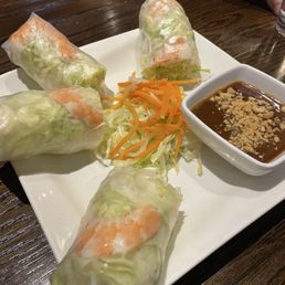Goi Cuon Tom. Mostly shredded lettuce. Goi Cuon Tom. Mostly shredded lettuce.
