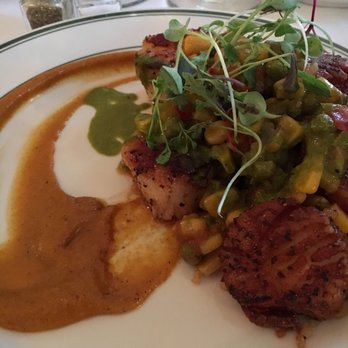 The Magnolia Room - Ocean Quest~~~(Pan Seared Scallops W/ Lemon Quinoa, Caramelized Carrot Purée & Jersey Corn Succotash) - Diners Near Me - Cape May, New Jersey The Magnolia Room - Ocean Quest~~~(Pan Seared Scallops W/ Lemon Quinoa, Caramelized Carrot Purée & Jersey Corn Succotash) - Diners Near Me - Cape May, New Jersey