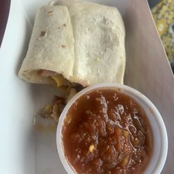 Cowgirlz Coffee Company - Breakfast burrito with salsa