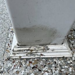 Sealed to the porch and to the column