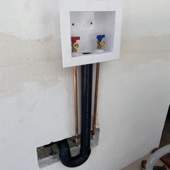 Combat Plumbing - New washer box with waste and water mounted exterior per clients request - Water Heater Installation/Repair Near Me Combat Plumbing - New washer box with waste and water mounted exterior per clients request - Water Heater Installation/Repair Near Me