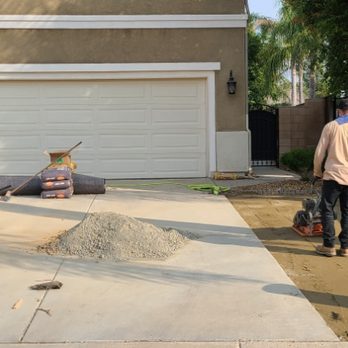 Valley Peak Landscape Services - In progress artificial grass installation - Landscaping Near Me - Riverside, California