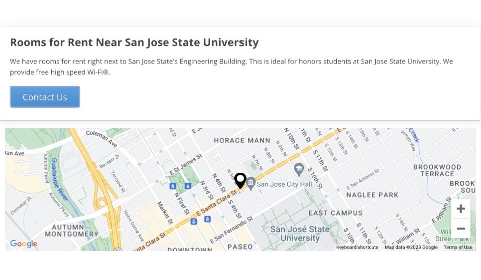 SJSU RENTAL Updated May 2024 One Washington Sq, San Jose