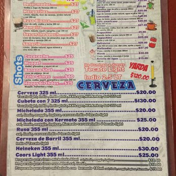 Bananas - Drinks menu - Bars Near Me - Guadalajara, JAL