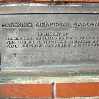 Parsons Gardens - The Dedication Plaque for the Park - Parks Near Me - Seattle, Washington