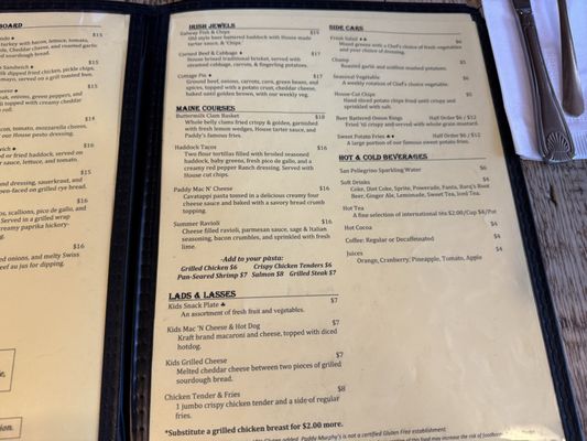 Menu photo 3 Paddy Murphy's Irish Pub Bangor, ME Menu photo 3 Paddy Murphy's Irish Pub Bangor, ME