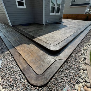 New Valley Concrete - Wood Stamped Concrete Patio with border - Masonry/Concrete Near Me New Valley Concrete - Wood Stamped Concrete Patio with border - Masonry/Concrete Near Me
