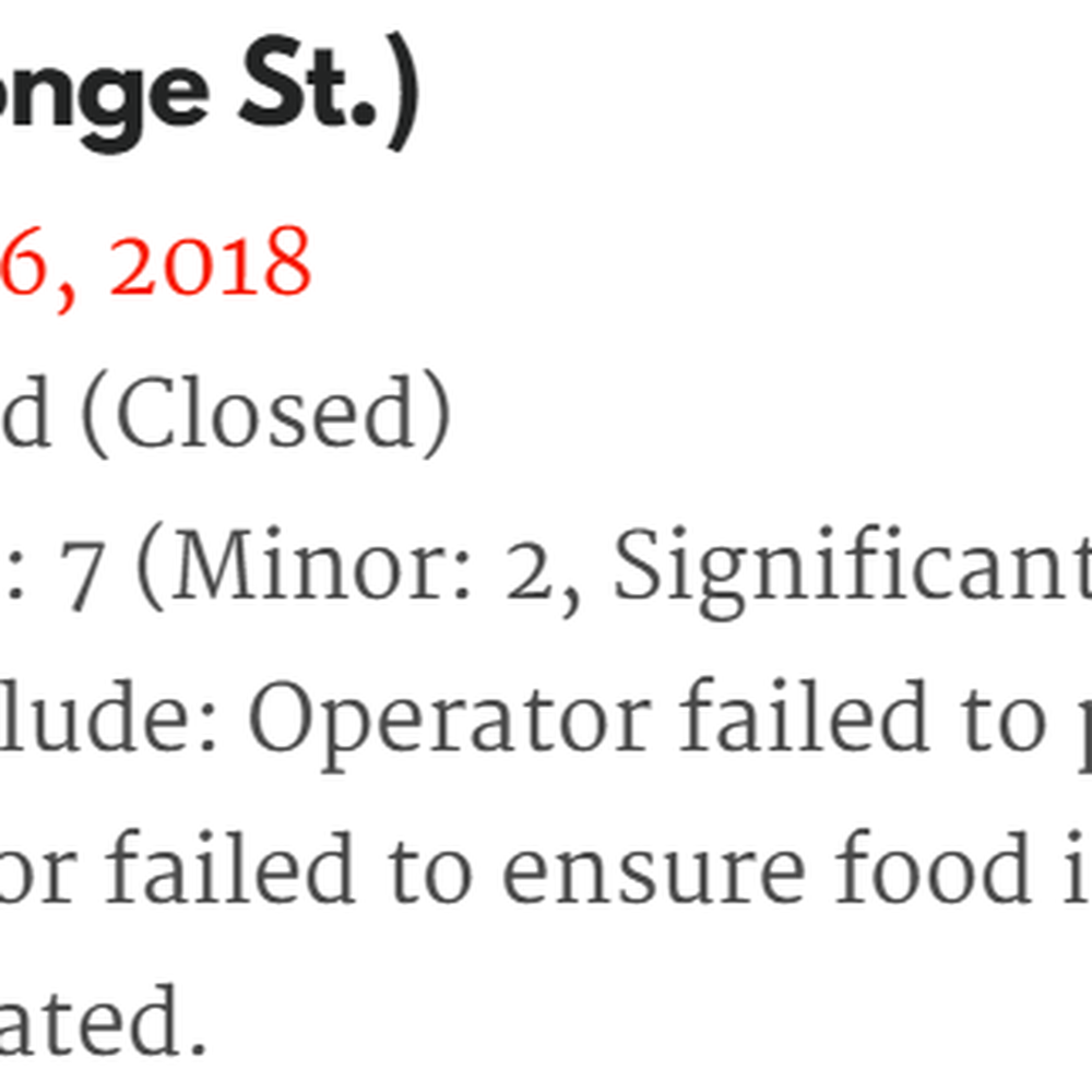 Cheese Baker - failed to ensure food is not contaminated/adulterated GROSS UNSANITARY CONDITION - Bakeries Near Me - Toronto, Ontario Cheese Baker - failed to ensure food is not contaminated/adulterated GROSS UNSANITARY CONDITION - Bakeries Near Me - Toronto, Ontario
