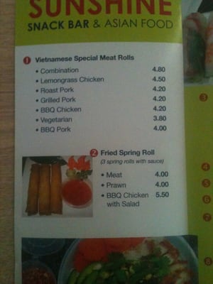 Menu photo 2 Sunshine Snack Bar Ovingham, SA