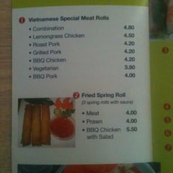 Sunshine Snack Bar - Menu 1