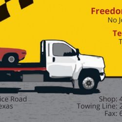Freedom Towing - Tow Manager business card