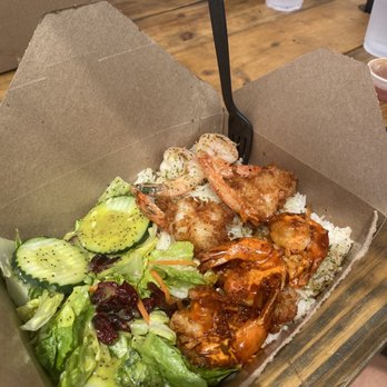 Coco Shrimp - Bryan Ave - Sampler with butter Garlic, Coco, and Sweet and Spicy shrimp - Hawaiian Near Me - Fort Worth, Texas