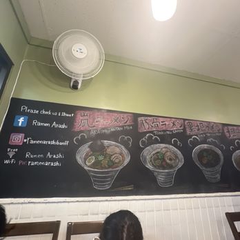 Ramen Arashi - Ramen chalkboard drawing - Noodles Near Me - Banff, Alberta