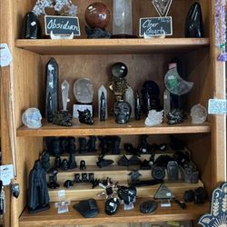 Age Of Aquarius - Less than half of our obsidian and clear quartz items.