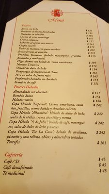 Menu photo 1 Restaurante Palacio Español Buenos Aires, C Menu photo 1 Restaurante Palacio Español Buenos Aires, C