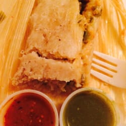 Green Chile and Cheese Tamale