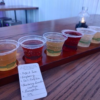 Bad Seed Cider Company - Large flight of cider varieties. - Wineries Near Me - Highland, New York Bad Seed Cider Company - Large flight of cider varieties. - Wineries Near Me - Highland, New York