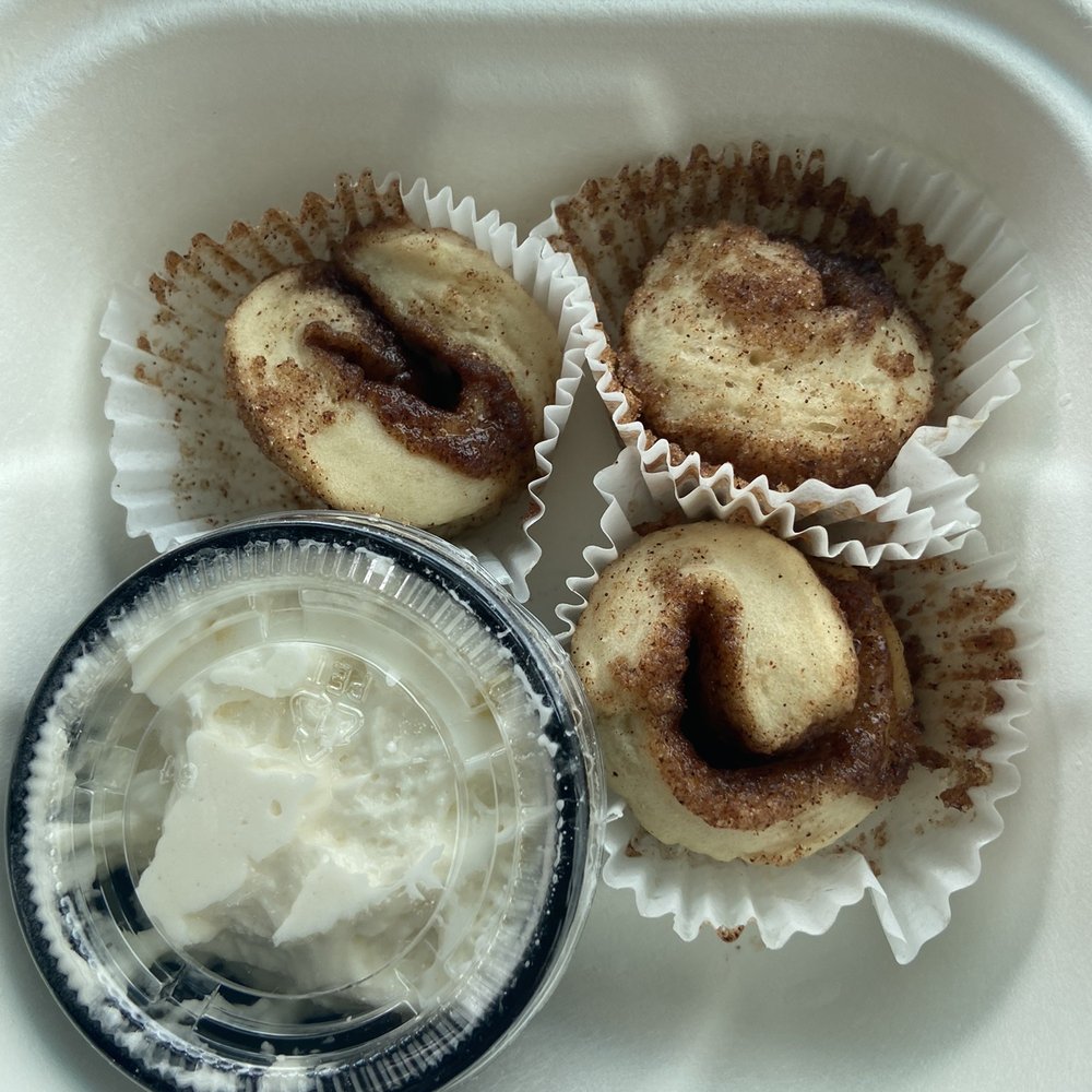 Cinnaholic - Mini buns w/ cake batter icing. They had hair on them. - Bakeries Near Me - Virginia Beach, Virginia