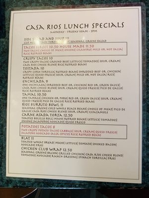 Menu photo 8 Casa Rios Grill Redding, CA