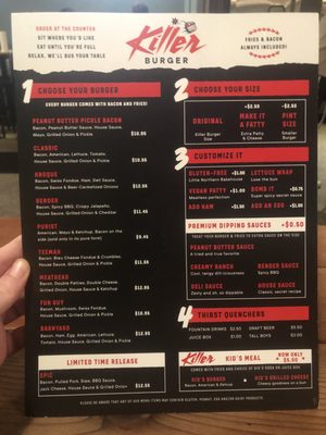Menu photo 4 Killer Burger Downtown Eugene Eugene, OR