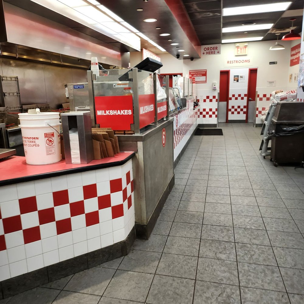 the inside of a fast food restaurant the inside of a fast food restaurant