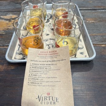 Virtue Cider - Special pour flight - Cideries Near Me - Fennville, Michigan Virtue Cider - Special pour flight - Cideries Near Me - Fennville, Michigan