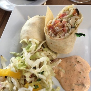Sunset Pointe - Fried fish wrap with slaw - Bars Near Me - Fairhope, Alabama